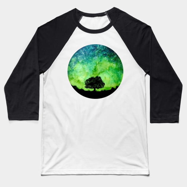 Tree of Life Baseball T-Shirt by amyliafaizalart